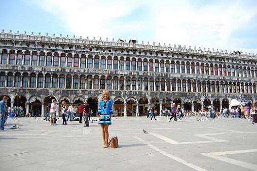 Renee in Venice, Italy Piazza St. Marco
